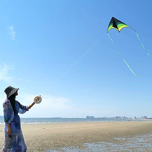 Mint's Colorful Delta Kite with Ribbons and String Mint's Colorful Delta Kite with Ribbons and String